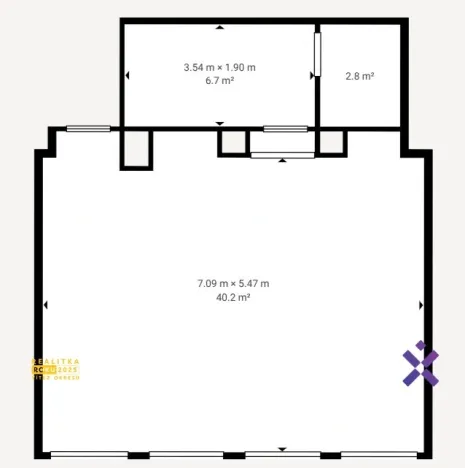 Pronájem kanceláře, Zlín, Zarámí, 50 m2