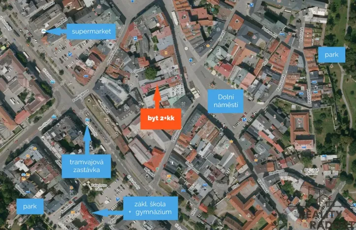 Pronájem bytu 2+kk, Olomouc, Dolní náměstí, 60 m2