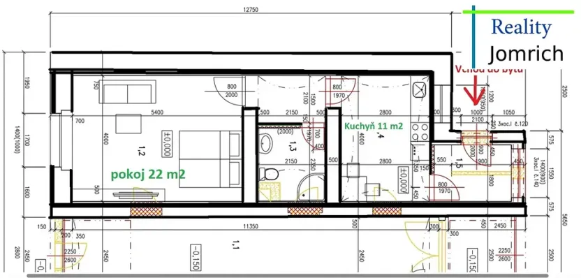 Pronájem bytu 1+1, Chrastava, Žitavská, 44 m2