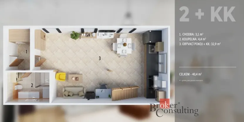 Prodej atypického bytu, Jihlava, Březinovy sady, 48 m2