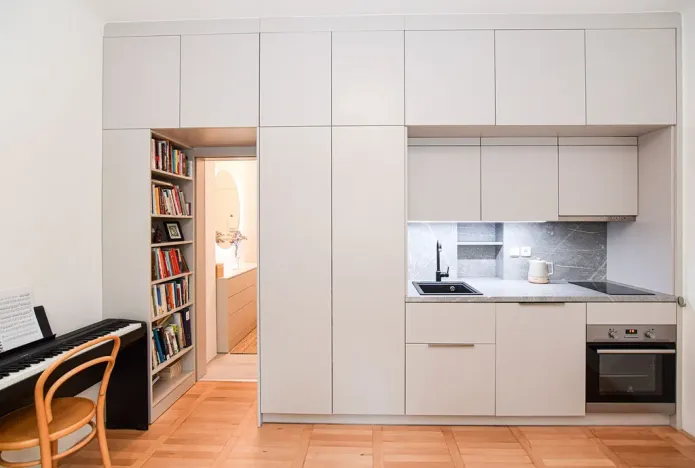 Pronájem bytu 1+kk, Praha - Vinohrady, Šrobárova, 28 m2
