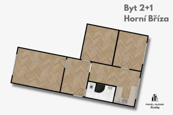 Prodej bytu 2+1, Horní Bříza, Sídlištní, 62 m2