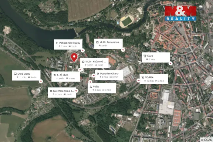 Prodej bytu 3+1, Cheb, Lomená, 60 m2