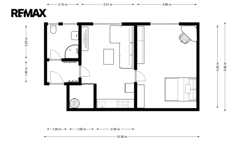Pronájem bytu 1+1, Hradec Králové, Bidlova, 57 m2