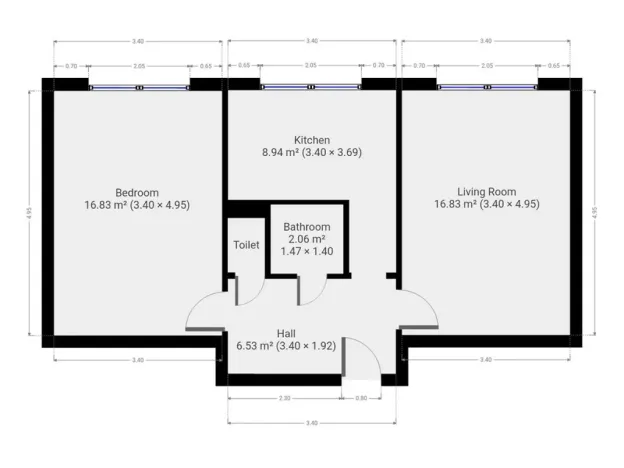 Pronájem bytu 2+1, Praha, Nad úžlabinou, 54 m2
