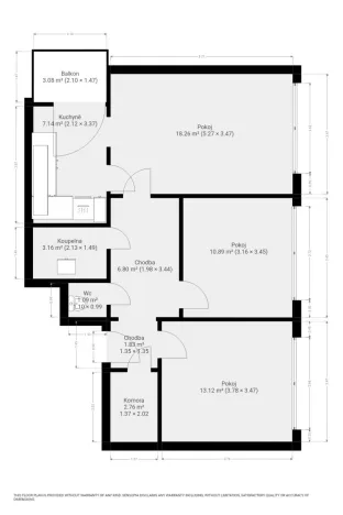 Pronájem bytu 3+1, Brno - Lesná, Haškova, 67 m2