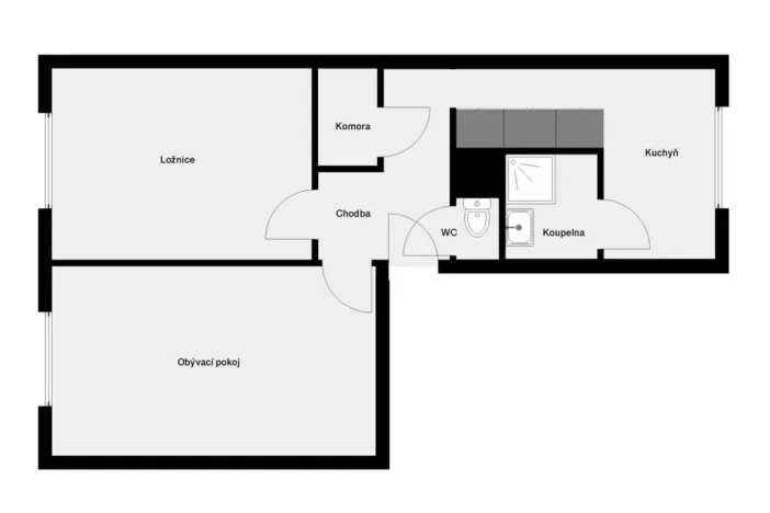 Prodej bytu 2+1, Prachatice, Česká, 60 m2