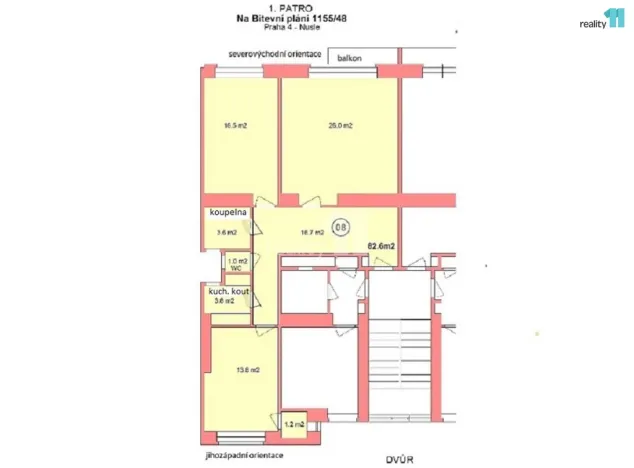 Pronájem bytu 3+kk, Praha - Nusle, Na bitevní pláni, 83 m2