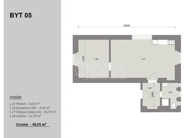 Prodej bytu 2+kk, Velvary, Chržínská, 48 m2