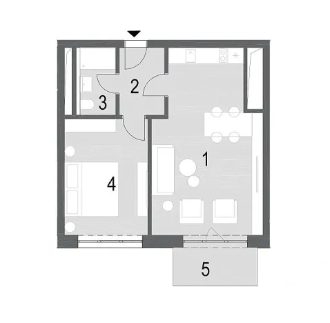 Pronájem bytu 2+kk, Brno, Bratislavská, 50 m2