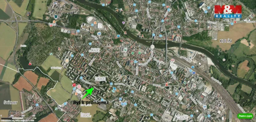 Pronájem bytu 2+kk, Kolín - Kolín II, Masarykova, 39 m2