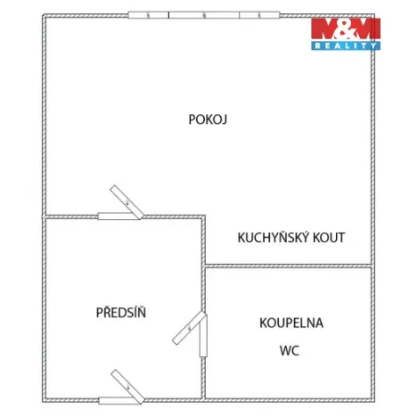 Prodej bytu 1+kk, Jablonec nad Nisou, Budovatelů, 21 m2