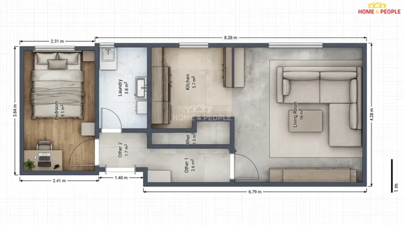 Prodej bytu 2+kk, Doksy, Sochorova, 44 m2