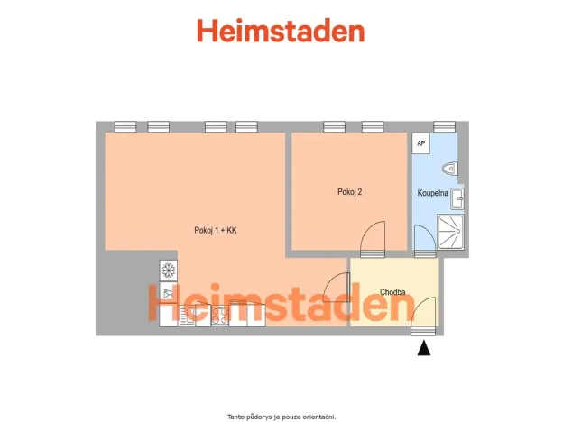 Pronájem bytu 2+kk, Ostrava - Poruba, náměstí Boženy Němcové, 54 m2
