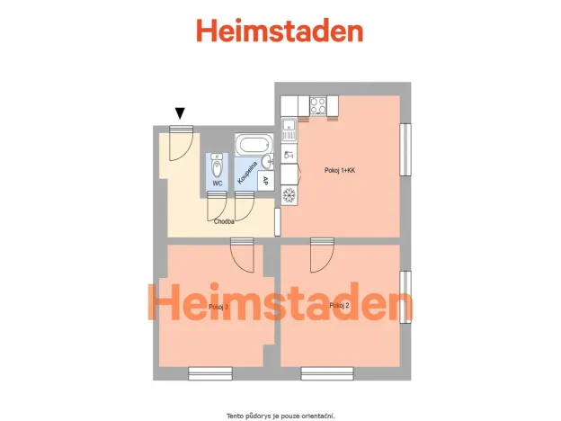 Pronájem bytu 3+kk, Ostrava - Poruba, Budovatelská, 54 m2