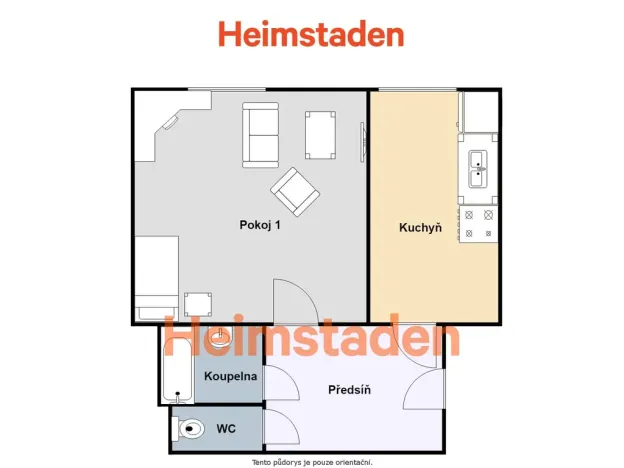 Pronájem bytu 1+1, Ostrava - Poruba, Hlavní třída, 39 m2