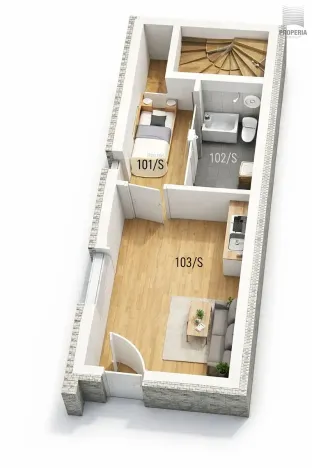 Prodej bytu 1+kk, Brno, Karlova, 25 m2