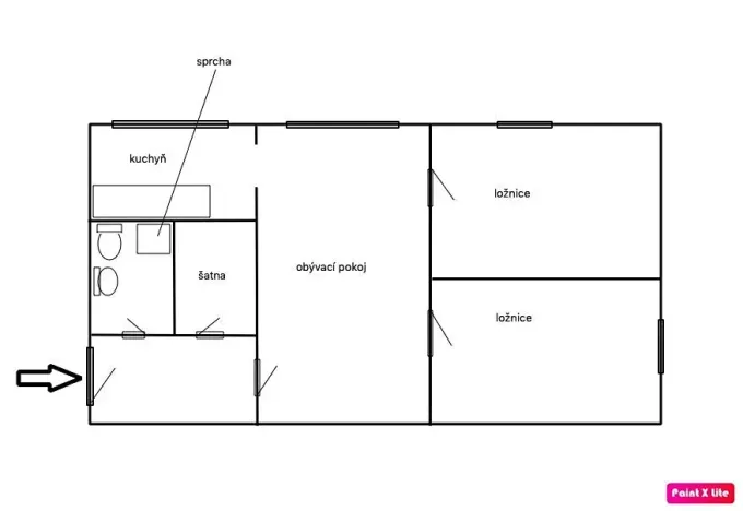 Pronájem bytu 3+kk, Brno, Tábor, 55 m2