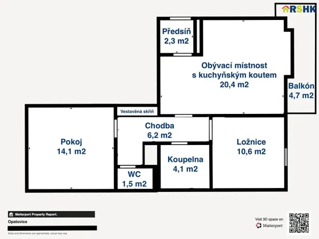 Prodej bytu 3+kk, Opatovice nad Labem, Smetanova, 55 m2
