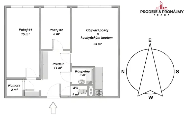 Prodej bytu 3+kk, Praha - Chodov, Tererova, 67 m2