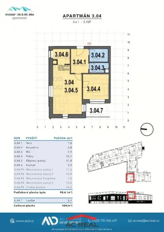 Prodej bytu 4+kk, Vrchlabí - Hořejší Vrchlabí, Horská, 99 m2