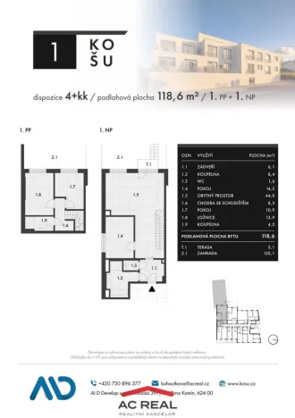 Prodej bytu 4+kk, Brno, Košuličova, 119 m2