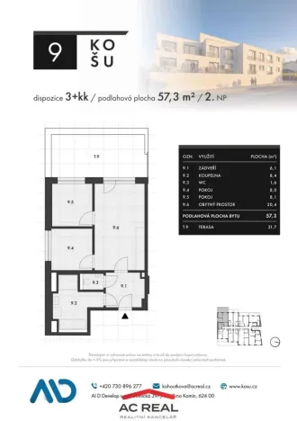 Prodej bytu 3+kk, Brno - Horní Heršpice, Košuličova, 57 m2