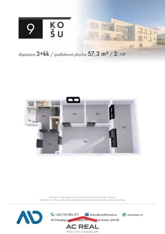 Prodej bytu 3+kk, Brno - Horní Heršpice, Košuličova, 57 m2