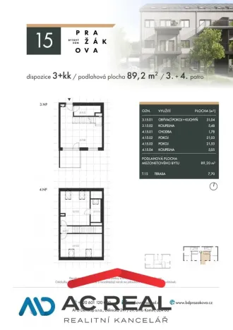 Prodej bytu 3+kk, Brno - Horní Heršpice, Pražákova, 89 m2