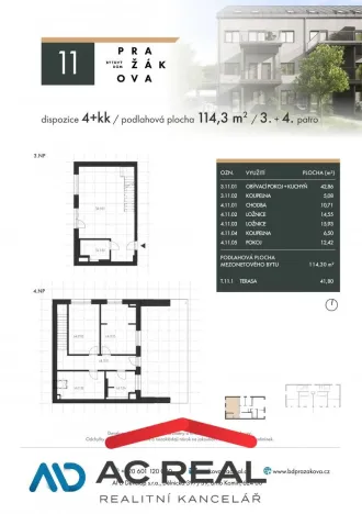 Prodej bytu 4+kk, Brno - Horní Heršpice, Pražákova, 114 m2