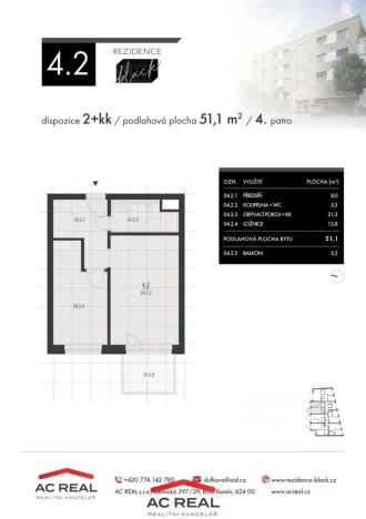 Prodej bytu 2+kk, Černovice, Charbulova, 52 m2