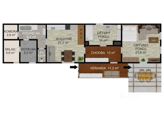 Prodej rodinného domu, Albrechtice nad Vltavou - Jehnědno, 141 m2