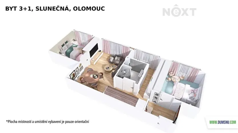 Pronájem bytu 3+1, Olomouc, Slunečná, 64 m2