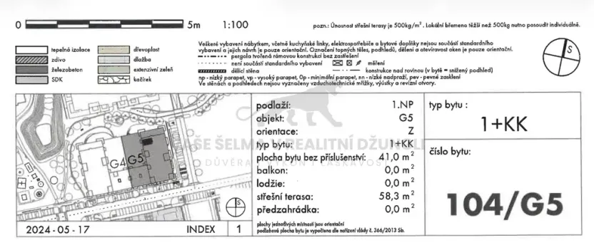 Prodej bytu 1+kk, Praha - Dolní Měcholupy, Honzíkova, 41 m2