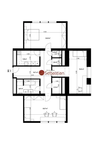 Pronájem bytu 3+1, Teplice - Trnovany, Antonína Sochora, 100 m2