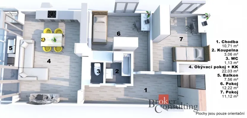 Prodej bytu 3+kk, Chrudim - Chrudim IV, V Hliníkách, 68 m2