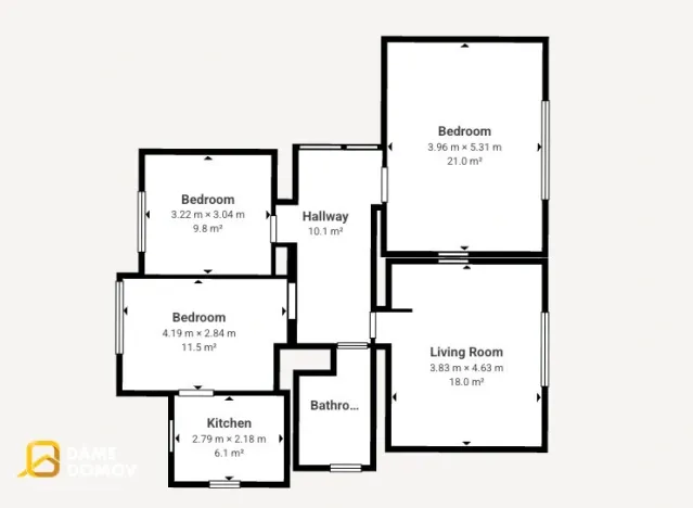 Prodej bytu 4+1, Uherské Hradiště, V Teničkách, 94 m2