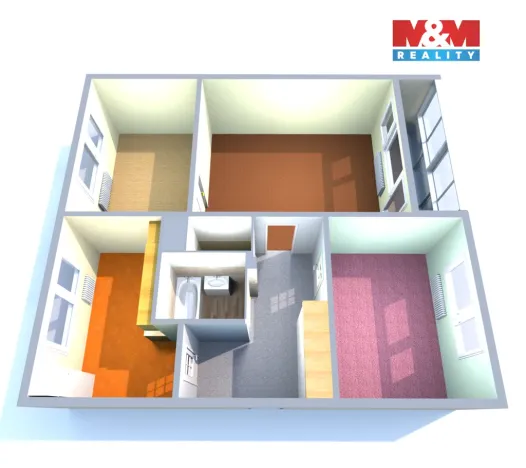 Prodej bytu 3+1, Česká Lípa, Jihlavská, 70 m2
