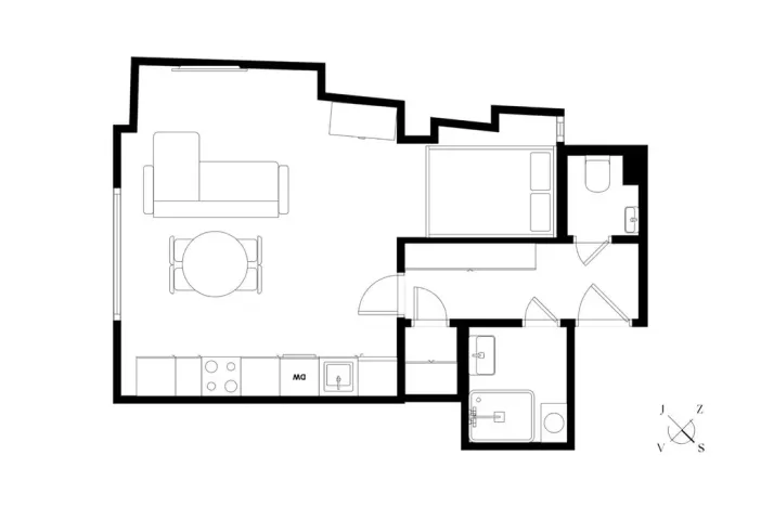 Prodej bytu 1+kk, Praha - Karlín, Pobřežní, 35 m2