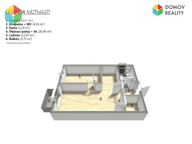 Pronájem bytu 2+kk, Hořovice, K Nemocnici, 50 m2
