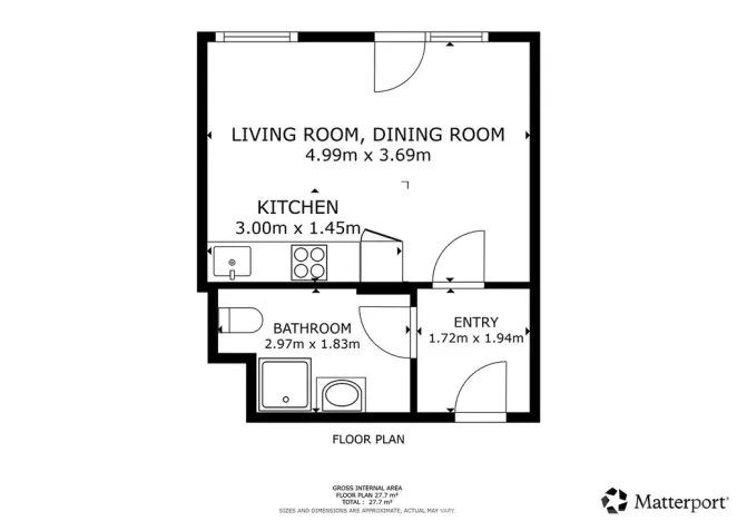 Pronájem bytu 1+kk, Praha - Dolní Měcholupy, Honzíkova, 33 m2
