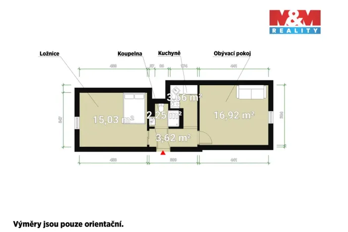 Prodej bytu 2+kk, Praha - Nusle, Dolní, 40 m2