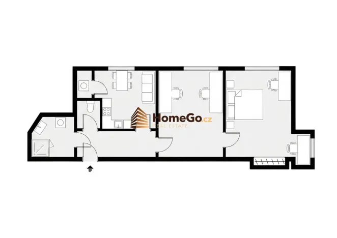 Pronájem bytu 3+kk, Praha - Nusle, Žateckých, 65 m2