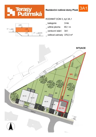 Prodej bytu 3+kk, Písek, Dolní, 65 m2