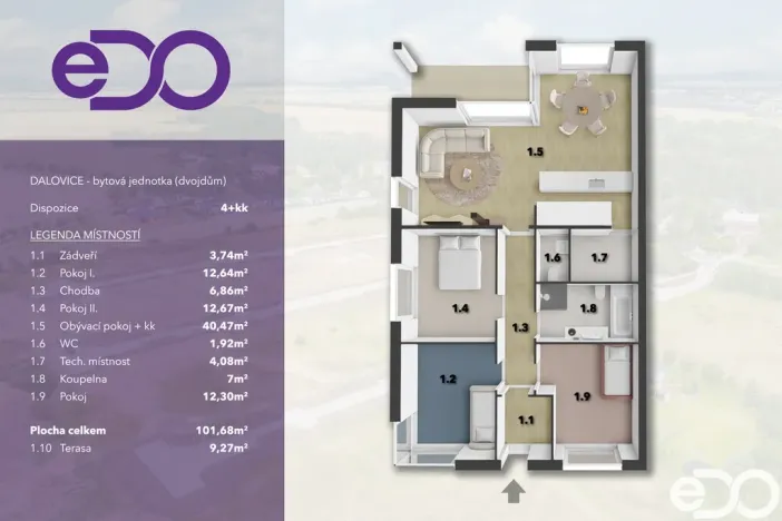 Prodej rodinného domu, Dalovice, 102 m2