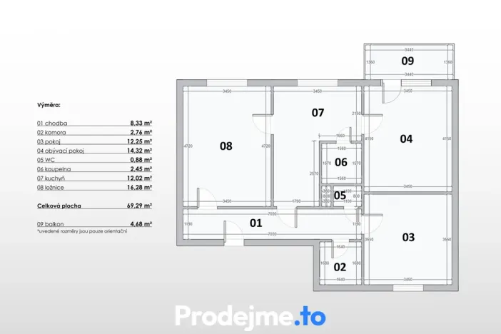 Prodej bytu 3+1, Znojmo, Pod Soudním vrchem, 74 m2