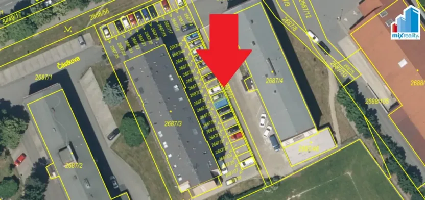 Pronájem garážového stání, Plzeň - Lobzy, Částkova, 13 m2