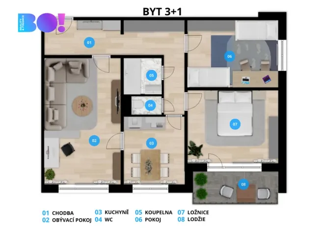Prodej bytu 3+1, Bohumín, Tovární, 79 m2