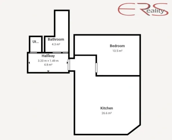 Pronájem bytu 2+kk, Jablonec nad Nisou, Komenského, 50 m2