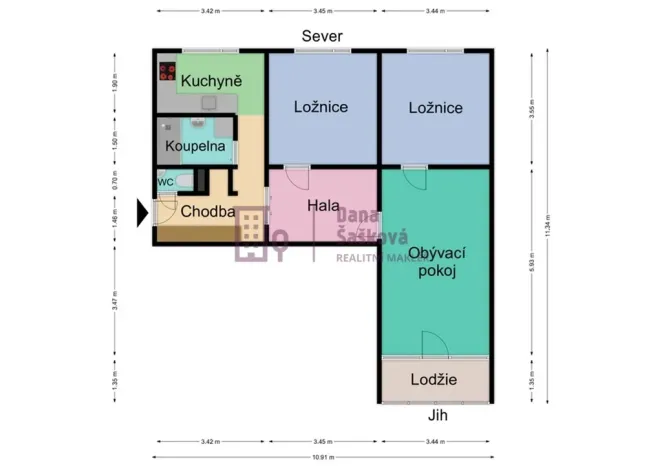 Prodej bytu 3+1, Nová Bystřice, Rybní, 79 m2